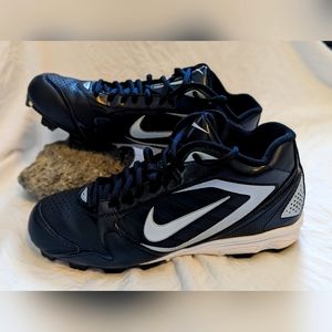 nike power channel cleats size 8 black 375765-011‎ Mens Great Condition